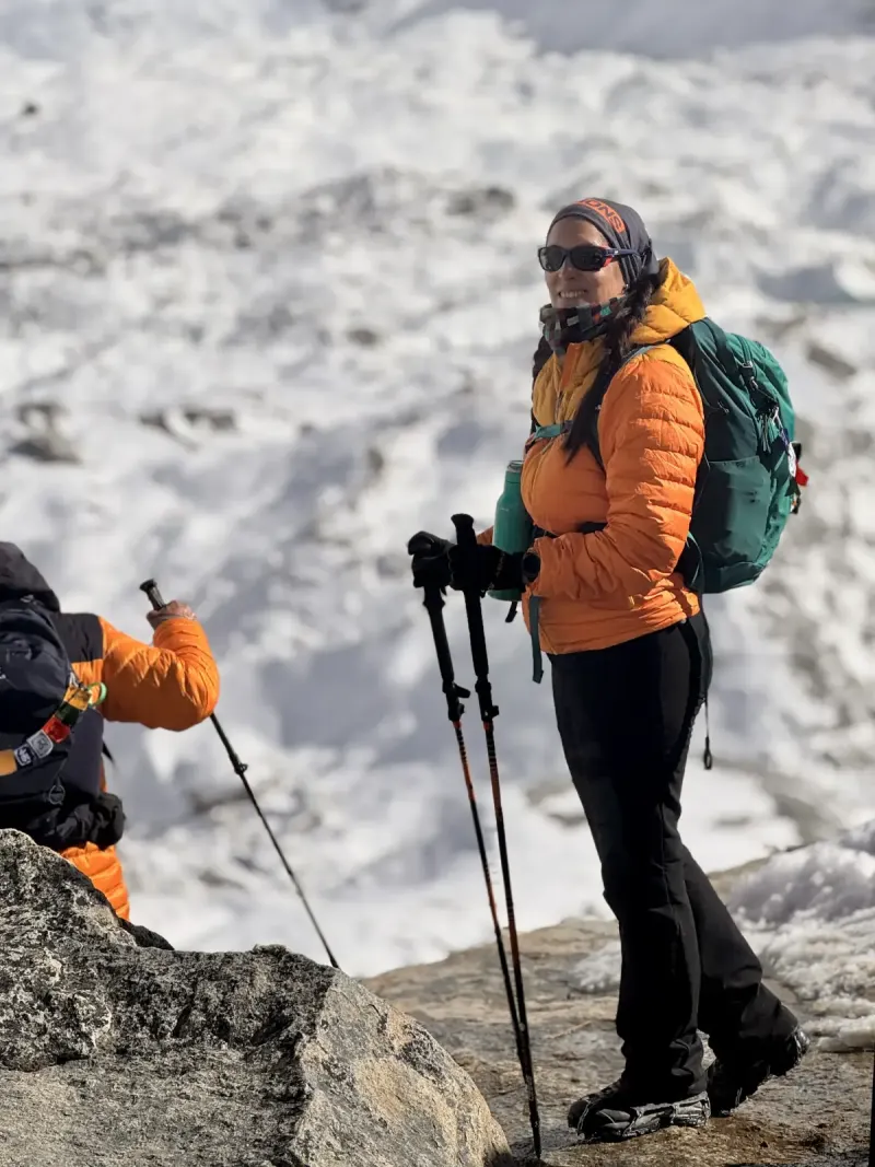 Foto de Erica Walter, viajera en Campo Base del Everest con MONS