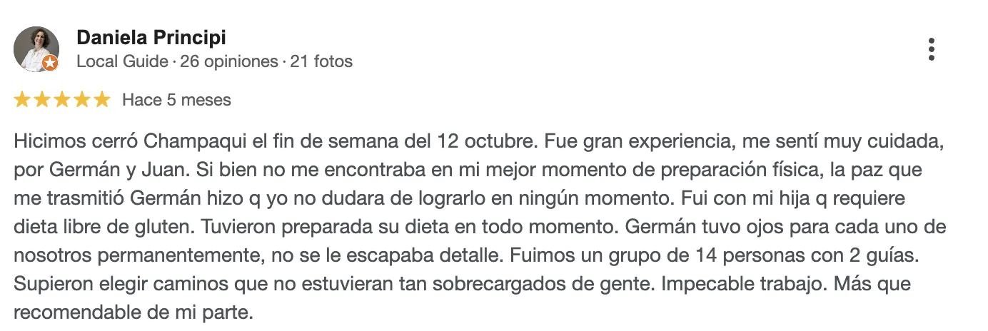 Reseña Google 5 estrellas 2