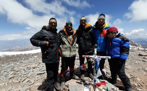Foto de la Cumbre en la Expedición al Cerro Aconcagua